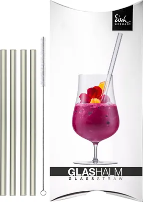 Produktbild von Eisch GENTLEMAN Glasstrohhalme kurz 4 Stück