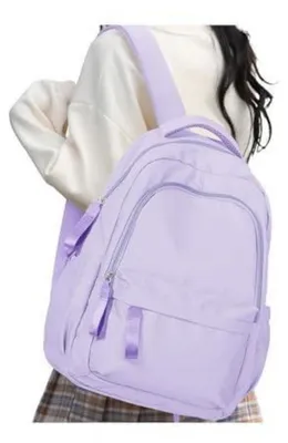 Image de Sac à dos pour femmes, sac à dos scolaire pour adolescentes, sac à dos pour étudiantes, sac à dos pour ordinateur portable (14 pouces), sac à dos léger pour une utilisation quotidienne, couleur violette