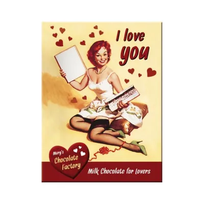 Produktbild von Nostalgic-Art - Magnet 6 x 8 cm - Say it 50's - I Love You Chocolate