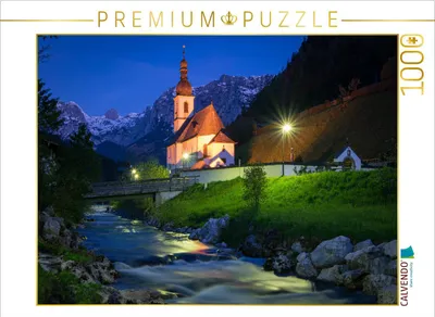 Produktbild von CALVENDO Puzzle Abend in Ramsau | 1000 Teile Lege-Größe 64x48cm Foto-Puzzle für glückliche Stunden