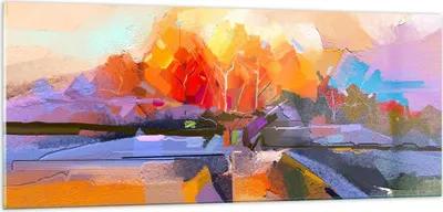 Produktbild von Bilder auf glas - Abstraktion modern - 100x40cm - Glasbilder - Wandbilder - Kunstdruck - zum Aufhängen bereit - Wanddekoration aus Glas - Glas Bilder - Wandbild auf Glas - Einteilig - GAB100x40-4097
