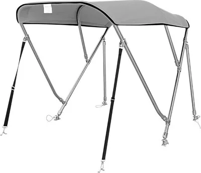 Produktbild von 3 Stangen Bimini Top Deluxe aus Edelstahl 200-213cm Breite. Höhe 117cm