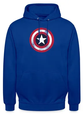 Produktbild von Spreadshirt Avengers Captain America Emblem Uni Hoodie, XL, Royalblau