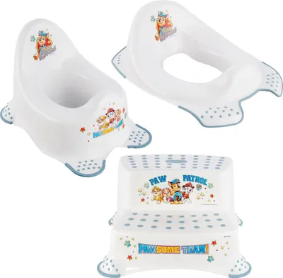 Image de Paw Patrol Housse de siège de toilette antidérapante - Paw Patrol Plateforme antidérapante Max 120kg à deux niveaux+ Pot antidérapant Max 15kg