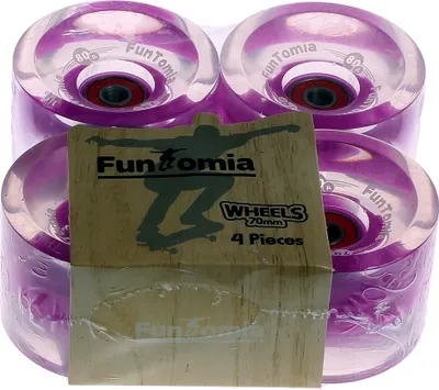 Produktbild von FunTomia LED Longboard Rollen Wheel 70x51mm / 80A - Set (4 Rollen) inkl. Mach1® Kugellager 2284