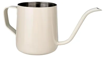 Produktbild von 250ML Weiße Gießkanne für Zimmerpflanzen, Mini Gießkanne aus Edelstahl mit langem Auslauf, Garten Gießkanne für Sukkulenten