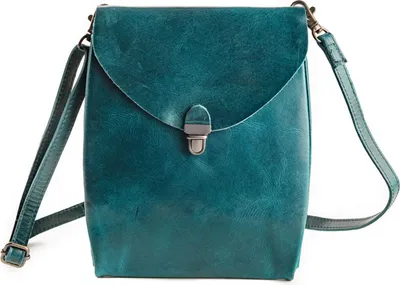 Immagine prodotto di HAROLD'S Pelle borsa a tracolla Fold Handbag Clutch Up Petrol petrolio