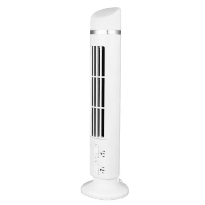 Produktbild von Blattloser Turmventilator USB-Tischventilator mit Nachtlicht, 2 Helligkeits- und Geschwindigkeitsstufen, leistungsstarker für Zuhause Büro Weiß