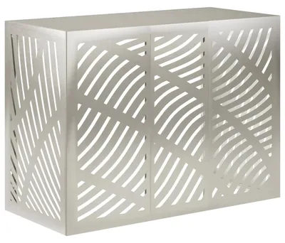 Zdjęcie produktu dla vidaXL Osłona klimatyzacji srebrna 110 x 50 x 80 cm stal nierdzewna