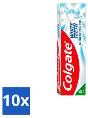 Immagine prodotto di 10 tubetti di dentifricio Colgate White Teeth - 75 ml - confezione  - 10 pezzi