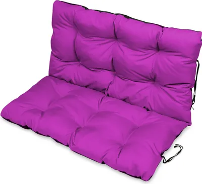 Produktbild von Sitzkissen Bankkissen Bankauflage für Gartenbank - 120x50 cm und Rückenlehne 120x60 cm - Outdoor und Indoor - rosa