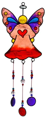 Produktbild von Suncatcher "Engel" Fiberglas bunt 30cm
