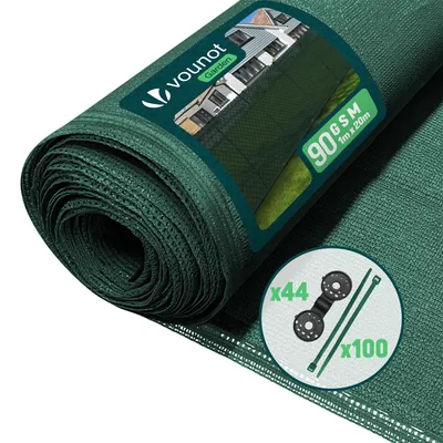 Produktbild von VOUNOT® Zaunblende 1×20m, Sichtschutz Zaun 90 g/m² HDPE Schattiernetz, Grün