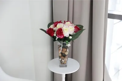 Produktbild von Künstlicher Rosenstrauß Dekoration Kunstblumen Wohnen Pflanzenstrauch Blüten