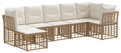 Produktbild von Outdoor-Sofagarnitur Natur Polyester