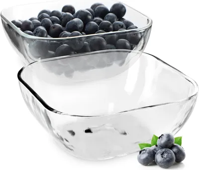 Obrázok produktu pre KADAX Sklenená miska "Carini", šalátová miska, štvorcová sklenená miska, miska, transparentná, 14 cm, 2 kusy