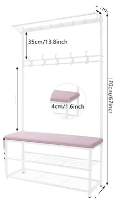 Image de Portemanteau, rangement multifonctionnel, design durable, BLANC