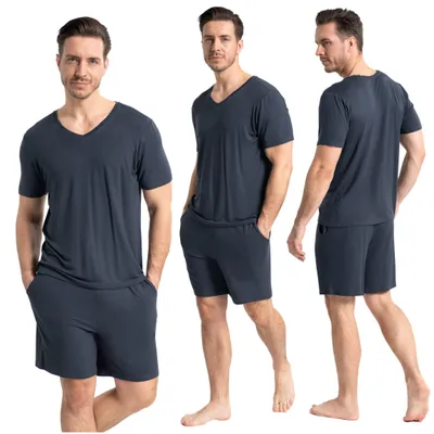 Zdjęcie produktu dla Piżama męska Moraj – kolor grafitowy, rozmiar XL, wygodna