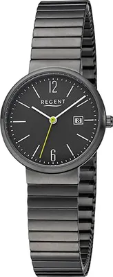 Produktbild von Regent Damen Uhr Edelstahl Armbanduhr Metallarmband Analog grau D2URF1358