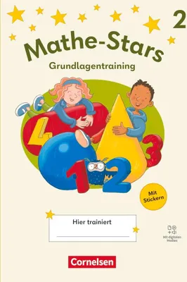 Produktbild von Mathe-Stars 2. Schuljahr - Grundlagentraining Ausgabe 2025 - Übungsheft mit Lösungen und digitalen Medien