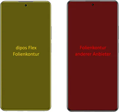 Produktbild von 2x Schutzfolie für Xiaomi 11T Folie, 100% Displayabdeckung, dipos Flex