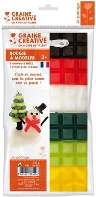 Immagine prodotto di Set di cera per modellare Graine Creative Christmas - 240 g - creazione di candele creative