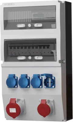 Productafbeelding van Stroomverdeler met 4x230V en 1x32A CEE Stopcontacten voor Bouwstroom