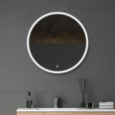 Image de Miroir LED rond avec cadre rétroéclairé ORAYA