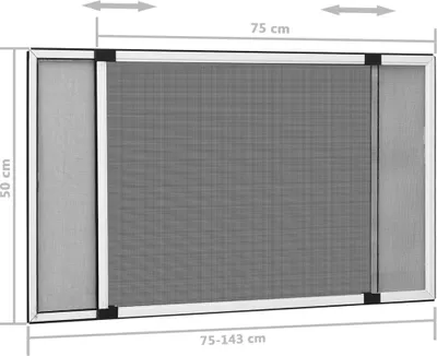 Image de vidaXL Moustiquaire extensible pour fenêtre Blanc (75-143)x50 cm