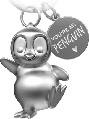 Produktbild von FABACH Pinguin Schlüsselanhänger Breezy - Pinguin Glücksbringer Geschenke Freundin oder Freund - Partner Geschenk Liebe Schlüsselanhänger zu Geburtstag, Jahrestag - Gravur You're My Penguin