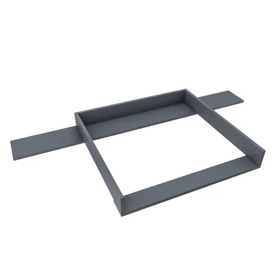 Produktbild von regalik Wickelaufsatz mit Platte für Hemnes von IKEA, Wickeltischaufsatz für 50x160 cm Kommoden, Abnehmbar Wickelkommode aufsatz, Gerade Frontplatten, Graphit
