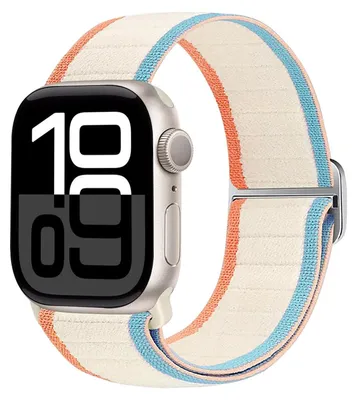 Obrázek produktu pro Pro Apple Watch Series 11 10 42mm / 9 8 7 41 / 6 SE 5 4 40mm Nylonový elastický řemínek White