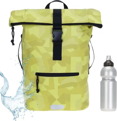 Produktbild von Rucksack Plane Time Bag 24 L Kurierrucksack Roll-Top Herren Damen Freizeitrucksack Geheimfach Brustgurt Fahrradrucksack Elephant 12824 Cyber Camo Gelb + f