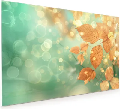 Produktbild von Küchenrückwand Spritzschutz Glas mit Motiv Herbstliche Blätter 40 x 40 cm