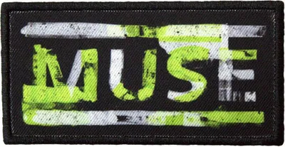 Produktbild von Muse - Verwaschenes Logo - Aufnäher zum Aufbügeln, gewebter Stoff RO12851 (Einheitsgröße) (Schwarz/Weiß/Neon-Grün)