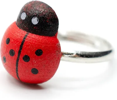 Produktbild von Marienkäfer Kinderring Miniblings Ring Fingerring Glücksbringer Glück Käfer Holz
