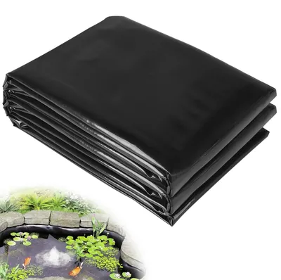 Immagine prodotto di Omgoods - Pellicola per stagni, 3 x 3 metri - Pellicola nera per stagni, ideale per acquari