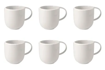 Produktbild von Villeroy & Boch NewMoon Kaffeebecher 390ml 6er Set weiß Porzellan