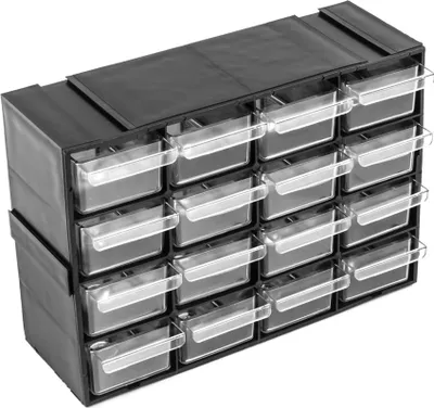 Praktisches Kleinteile-Organizer Set Mit 25 Schubladen - Stapelbar & Mit Trennwänden