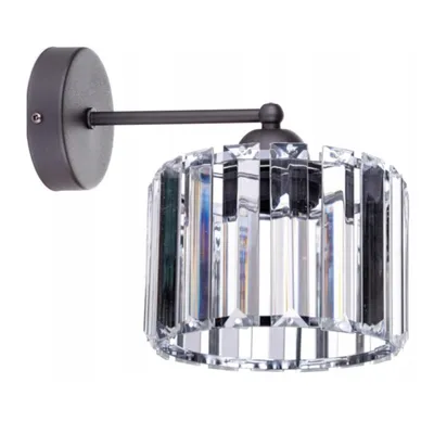 Produktbild von FKL DESIGN Home Deco Wandlampe Wandleuchte 1-flammig E27 Kristall Lampenshirm Lampe aus Serie (N490-K1)
