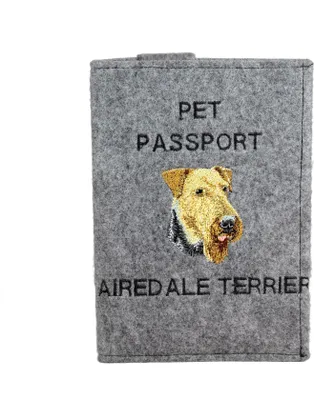 Zdjęcie produktu dla Airedale Terrier, Waterside Terrier - etui na paszport psa, pokrowiec na dokumenty, prezent dla podróżnika od marki Art-Dog