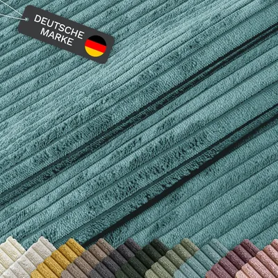 Produktbild von Lycce Cordstoff Meterware | 35.000 Scheuertouren | Tierfreundlich & kratzresistent | 1 lfm x 1,40 m breiter Polsterstoff für Möbel, Kissenbezüge und andere DIY Projekte | 360 g / m² | versch. Farben