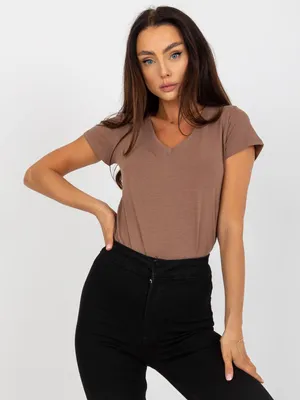 Produktbild von Basic Feel Good Kurzarm-T-Shirt für Frauen Rolleston braun XL
