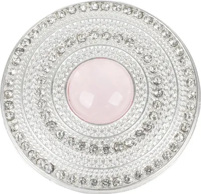 Produktbild von styleBREAKER Damen Magnet Schmuck Brosche rund mit Strass und großer Perle, für Schals, Tücher oder Ponchos, Anhänger 05050082