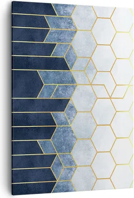 Produktbild von Bild auf Leinwand - Leinwandbild - Einteilig - Abstraktion Figuren Geometrisch - 50x70cm - Wand Bild - Wandbilder - Leinwanddruck - Wanddekoration - Leinwand bilder - Wandbild - PA50x70-5135