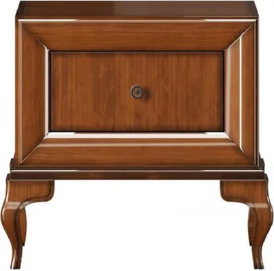 Luxus Art Deco Beistelltisch Nachttisch Hochglanz Braun Luxury Art Deco Side Table Bedside Table High Gloss Brown