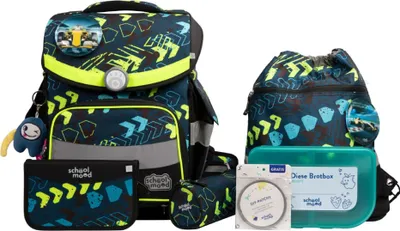 Produktbild von School Mood Timeless Pro 7-teiliges Schulranzen-Set - Elias (Racing)