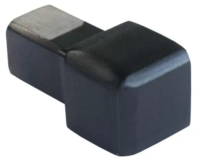 Produktbild von Dalsys Endstück Fliesenprofil 8mm Quadratprofil Edelstahl schwarz gebürstet - Endkappe für Eckprofil Fliesenschiene - Fliesenprofil Zubehör