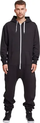 Produktbild von Urban Classics TB277 | Sweat Jumpsuit XS/S bis 3XL/4XL - Farbe: blk/wht - Größe: XS/S