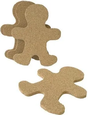 Produktbild von Glasuntersetzer Kork Gingermann Set 4